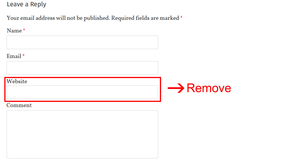 How-to-remove-Website-field-in-WordPress-comment-form